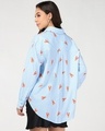 Shop Women's Blue All Over Printed Oversized Shirt-Design