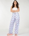 Shop Women's Blue All Over Printed Wide Leg Pyjamas-Full