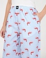 Shop Women's Blue All Over Printed Wide Leg Pyjamas