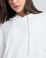 Shop Women's Bright White Oversized Crop Hoodies