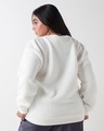 Shop Women's Bright White Embroidered Oversized Plus Size Sweatshirt-Design