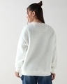 Shop Women's Bright White Embroidered Oversized Sweatshirt-Full