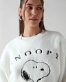 Shop Women's Bright White Embroidered Oversized Sweatshirt