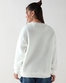Shop Women's Bright White Embroidered Oversized Sweatshirt-Full