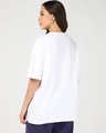 Shop Women's Bright White Graphic Printed Oversized T-shirt-Full