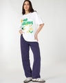 Shop Women's Bright White Graphic Printed Oversized T-shirt
