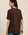 Shop Women's Brown 1948 Typography Oversized T-shirt-Design