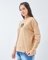 Shop Women's Brown Beast Within Graphic Printed Oversized T-shirt-Design