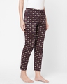 Shop Women's Brown & Blue All Over Printed Lounge Pants-Full