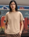 Shop Women's Brown Boyfriend T-shirt-Front