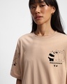 Shop Women's Brown Bro Power Graphic Printed Oversized T-shirt