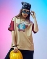Shop Women's Brown Bugs Graphic Printed Oversized T-shirt-Front