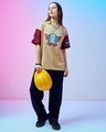 Shop Women's Brown Bugs Graphic Printed Oversized T-shirt