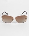 Shop Women's Brown Butterfly Polarised Lens Sunglasses-Design