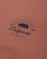 Shop Women's Brown California Typography Oversized T-shirt