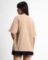 Shop Women's Brown Calm Down Graphic Printed Oversized T-shirt-Design