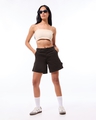 Shop Women's Brown Carpenter Shorts-Full