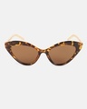 Shop Women's Brown Cateye Polarised Lens Sunglasses-Design