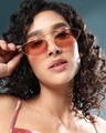 Shop Women's Brown Cateye Polarised Lens Sunglasses-Front