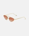 Shop Women's Brown Cateye Polarised Lens Sunglasses-Full