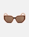 Shop Women's Brown Cateye Polarised Lens Sunglasses-Design