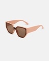 Shop Women's Brown Cateye Polarised Lens Sunglasses-Full