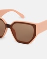 Shop Women's Brown Cateye Polarised Lens Sunglasses