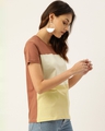 Shop Women's Brown Colourblocked T-shirt-Design