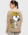 Shop Women's Brown Cool Pals Graphic Printed Oversized T-shirt-Design