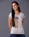 Shop Women's Brown Cotton Graphic Print T-shirt-Front