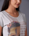 Shop Women's Brown Cotton Graphic Print T-shirt-Full