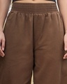 Shop Women's Brown Flared Cotton Linen Pants