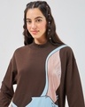 Shop Women's Brown Elly Graphic Printed Oversized T-Shirt Dress-Full