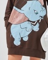 Shop Women's Brown Elly Graphic Printed Oversized T-Shirt Dress