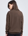 Shop Women's Chestnut Brown Embroidered Oversized Sweatshirt-Full