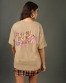 Shop Women's Brown Follow Your Heart Graphic Printed Oversized T-shirt-Front