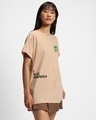 Shop Women's Brown Garfield Hates Mornings Graphic Printed Boyfriend T-shirt-Design