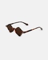 Shop Women's Brown Geometric Polarised Lens Sunglasses-Full