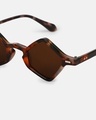 Shop Women's Brown Geometric Polarised Lens Sunglasses
