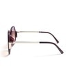 Shop Women's Brown Geometric UV Protected Lens Sunglasses-Full