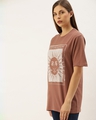 Shop Women's Brown Graphic Print T-shirt-Design