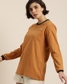 Shop Women's Brown Graphic Printed Oversized T-shirt-Design