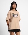 Shop Women's Brown Hinata Hyuga Graphic Printed Oversized T-shirt-Design