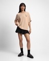 Shop Women's Brown Killer Mode Graphic Printed Oversized T-shirt