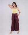 Shop Women's Brown Loose Comfort Fit Casual Pants-Full