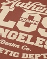Shop Women's Brown Los Angeles Typography Oversized T-shirt