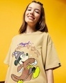 Shop Women's Brown Magical Mickey Graphic Printed Oversized T-shirt