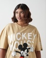 Shop Women's Brown Mickey Jumps Graphic Printed Oversized Plus Size T-shirt