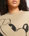 Shop Women's Brown Mickey The Original Graphic Printed Oversized T-shirt Dress