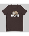 Shop Women's Brown Nope Sloth Typography Loose Fit T-shirt